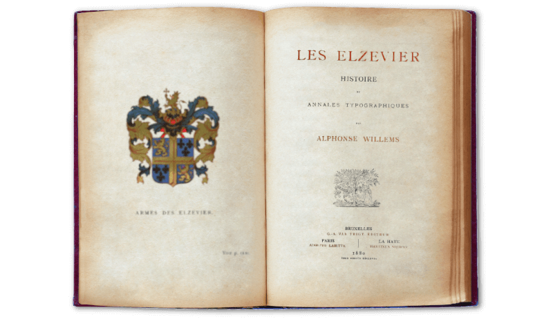 『Les Elzevier: histoire et annales typographiques』1182年刊 Alphonse Willems